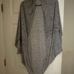 Gray Zebra Print Sweater/Shawl